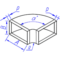 Отвод прямоугольного сечения