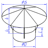 Зонт круглого сечения