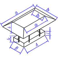 Зонт прямоугольный скошенный