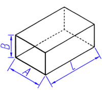 Прямой участок прямоугольного сечения